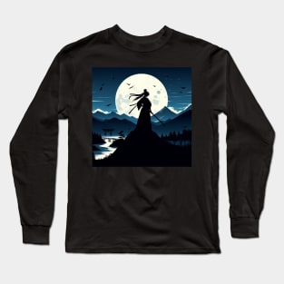 Samurai Silhouette #9 Long Sleeve T-Shirt